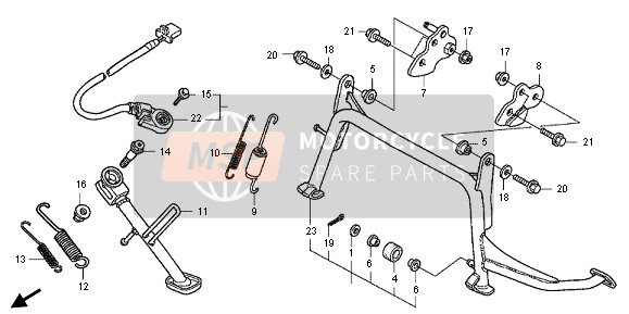 50500MFT640, Stand Comp., Main, Honda, 0